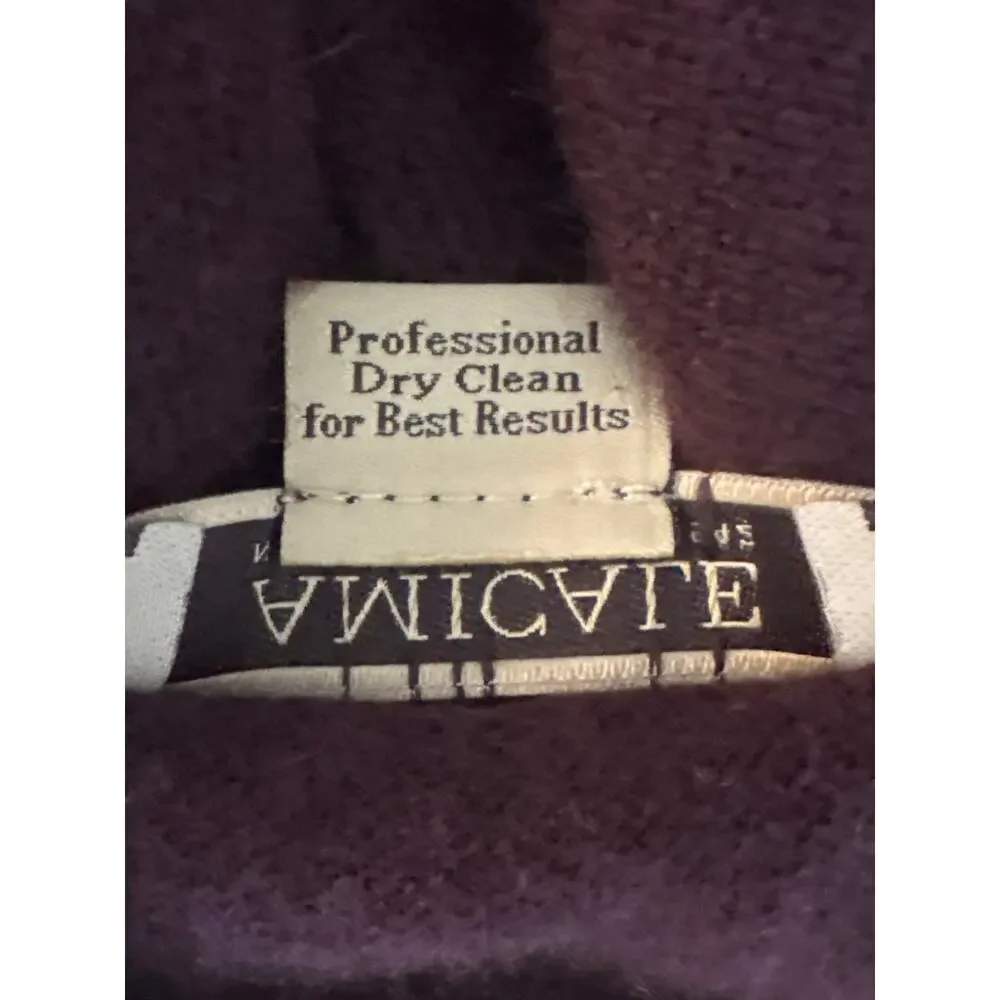 Vintage Brown 100% Cashmere Cardigan Sweater Medium Neutral Classic Minimalist